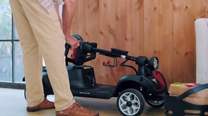 ENGWE Folding 4 Wheel Mobility Scooter Adults Seniors – 250W Motor 12.4Mile Range 5.6 MPH Top Speed, 330lb Capacity, Powered Mobility Scooter with Dual Baskets, Headlight,Cup Holder (Ease 3-Blue)