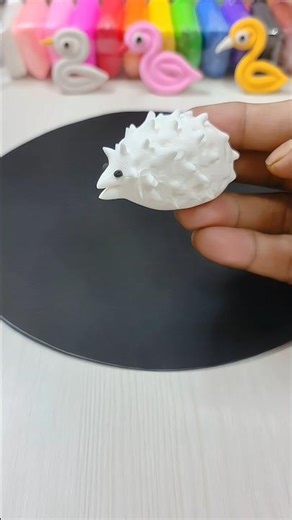 DIY craft idea🤔how to make white rat easily with super clay | Claycraft idea#shorts#ytshorts#clayart