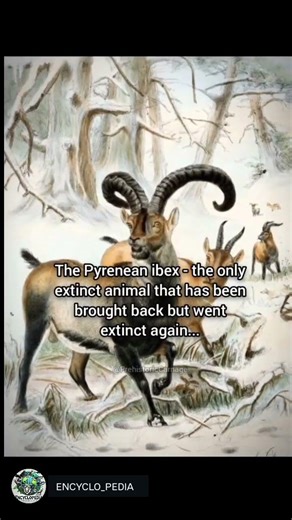 ( Pyrenean ibex )- Extinction twice. #animal #extinction #clone #shorts