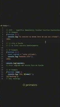 O que é uma IIFE em JavaScript? | #shorts