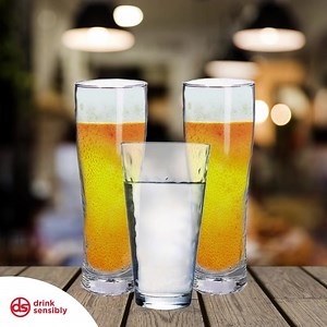 Here's a 'game' you can challenge your friends to do while drinking for some fun! 😉 So for every one glass/shot/bottle of alcohol that you take 🍺, you'll have to take one glass/shot/bottle of water too 🚰! Besides, this will keep you from being dehydrated (especially with this insane weather) and also will most likely reduce the chance of waking up with a hangover. ARE YOU GAME? 🤩 | Drink Sensibly