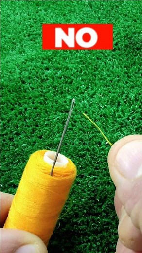 Threading a needle: Easy sewing secrets and tricks #DIY #Shorts
