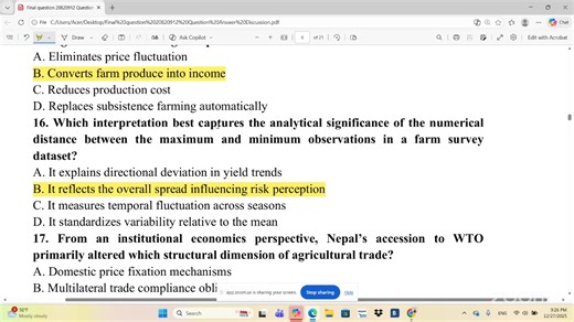 Admission Open Agriculture officer (सातौं तह) #लुम्बिनी, संघ तथा सात प्रदेशको नयाँ पाठ्यक्रम मा आधारित नयाँ Online Class आज देखि सुरु छ । इच्छुक विद्यार्थीहरू ले Himalayan Agriculture Institute मा सम्पर्क गर्न सक्नु हुन्छ ------------------------------------------------------------------------- Weekly Fedback Class - Kapil Sharma ------------------------------------------------------------------------ #अब 1 पटक Admission गरेपछी यो बर्ष खोल्ने सबै प्रदेश को पाठ्यक्रम पढ्न पाइनेछ । साथै 1 पटक Admi