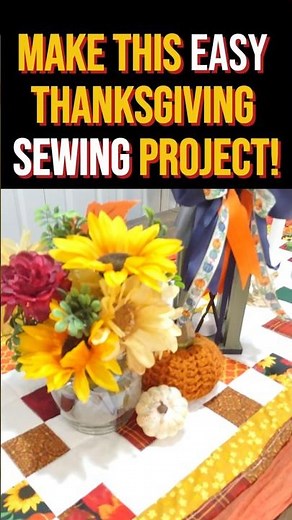 🔥✂️Easy DIY FALL/THANKSGIVING Table Runner! #shorts #diy #sewing ✂️🔥