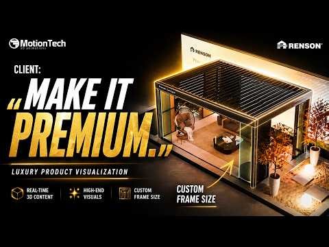 3D Technical Animation & Product Visualization | Pergola Engineering (Renson Camargue)