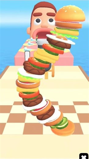 XXL Sandwich making game 3d 🤯- لعبة طريقة اللعب م - تطبيق لعبة الهاتف المحمو #runner #gaming #shorts