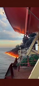 The crew from Kairos make preparations to abandon ship following Ukranian sea drone attack in the southwestern Black Sea on November 28, 2025. | What's Going On With Shipping?