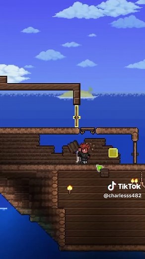 Parte 6: Construcción de Barco Pirata en Terraria #terraria #terrariamobile #construccion #Gaming #charlesss482