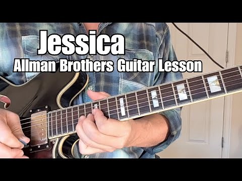 JESSICA Allman Brothers GUITAR LESSON Harmony Lead Guitars with TAB