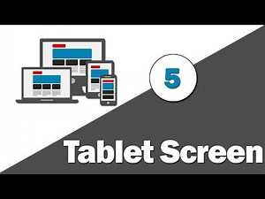 5- ( Responsive Web Design ) Media Query - Tablet Screen
