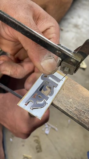 Custom Khattri Name Cutting in Brass – Handmade Precision