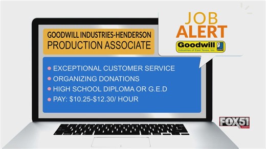 JOB ALERT: Production Associates wanted for Goodwill in Henderson