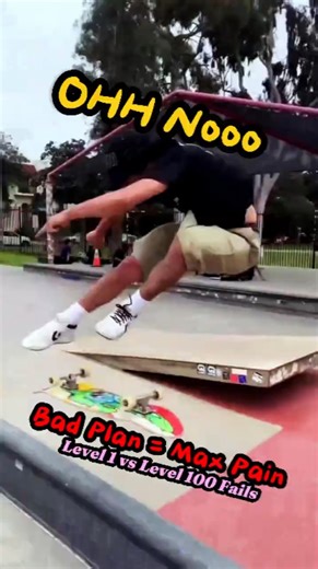 Ranking the Absolute Worst Skateboard Fails Level 1 vs Level 100 #shorts #fails #skateboarding