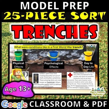 First World War Trenches | Digital Sort & Model Prep Project | Grades 7–8