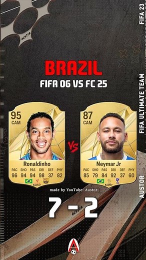 Brazil in FIFA 06 VS FC 25! #fc25 #fifa #cardfifa #austor