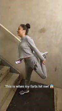 She Choking On Farts During Stair Workout! 😱 #RealFarts