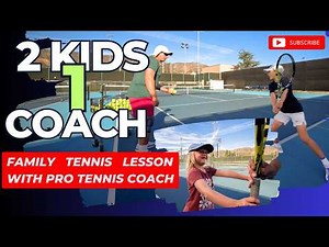 2 Kids, 1 Coach, Different Levels | Here's What Happens | Siblings Tennis