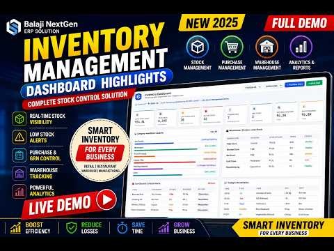 Complete Inventory Management ERP Software Demo 2026 | Stock, Purchase, GST, Warehouse & Analytics