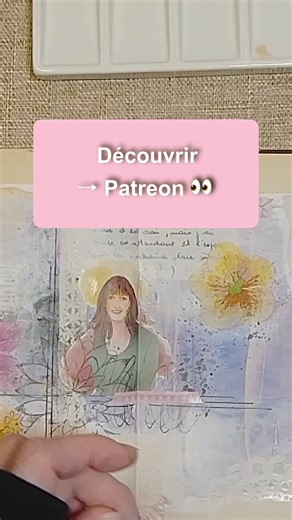 ART JOURNAL Mixed media - création pas à pas – Collage, acrylique et crayon aquarellable