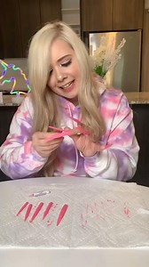 WEARING SUPER LONG ACRYLIC NAILS FOR 24 HOURS!! 💅 #SHORTS