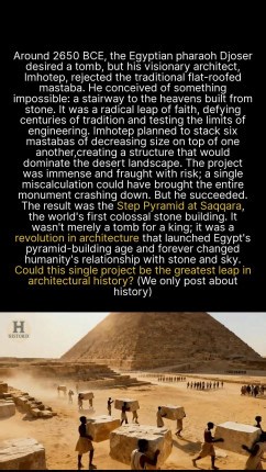 Was Imhoteps Step Pyramid the single greatest leap in architectural history? #ancienthistory #egypt #archaeology | Historix