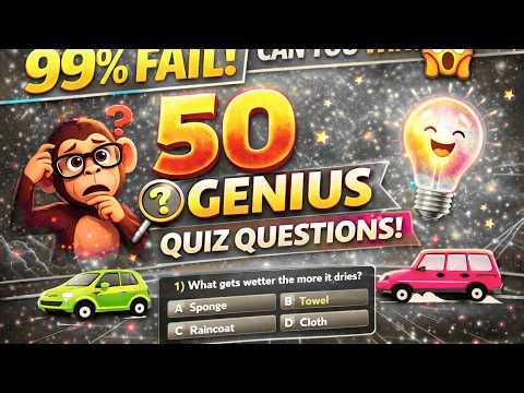 99% FAIL This CRAZY Quiz 😱 | 50 Impossible Questions | Only Geniuses Pass!