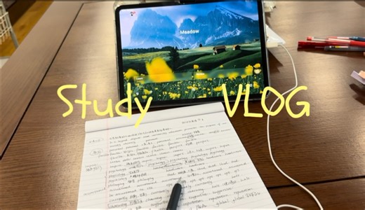 Study VLOG 女大上学记 图书馆实录 和我一起学习吧 我讨厌学英语(ToT)/~~~