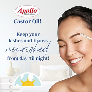 78 reactions | Even your brows and lashes need some TLC! Add the Apollo Castor Oil on your daytime and nighttime routine to keep those lashes & brows healthy and on fleek all day long! Available at any Mercury Drug and other leading stores nationwide. You can also order at the following e-commerce sites: Lazada: bit.ly/ApolloOnLazada Shopee: bit.ly/ApolloOnShopee Zalora: bit.ly/ApolloOnZalora | Apollo Skin Solutions | Facebook