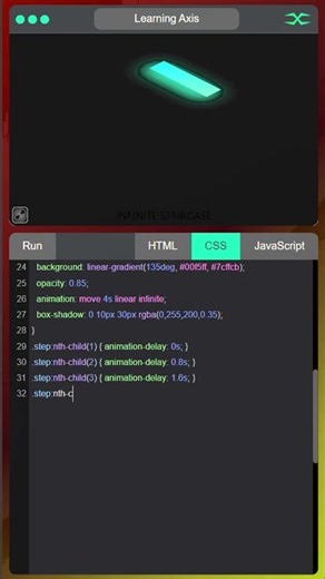 Infinite Staircase Illusion | HTML CSS