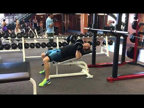 Slight Incline Dumbbell Bench Press