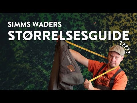 SIMMS WADERS STØRRELSESGUIDE - Hvordan finder du din egen størrelse, før køb?
