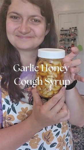 Garlic and Honey homemade cough syrup. So easy to make: Just add cloves of garlic to a mason jar and cover it with raw honey. Let it ferment on the counter for one week (burping it daily) and then in the fridge for one month. That's it! You now have a powerful homemade cold and flu remedy at your fingertips. Take a spoonful of the honey (or a whole clove of garlic if you really want tk kick it!) when you feel an illness coming on and it should pass through a lot quicker. The full recipe and more