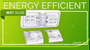 Leisure LED 3 Pack RV LED Ceiling Double Dome Light Fixture with ON/OFF Switch Interior Lighting for Car/RV/Trailer/Camper/Boat DC 12V Natural White 4000-4500K 48X2835SMD