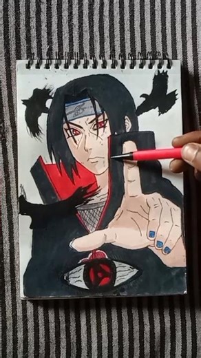 Hitachi Uchiha drowning 🥶 #art #anime #shorts #viral #hitachi
