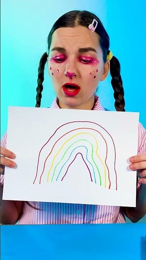 🌈 Draw a PERFECT Rainbow! Easy Art Hack