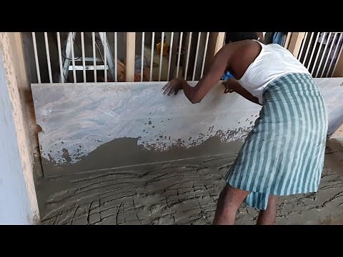 How to installation granite floor rendering sand and cement construction