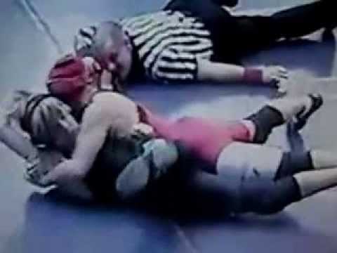 amazingly talented young woman pins guy in a tough wrestling match intergender fight