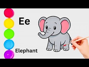 Elephant Drawing Step by Step | Easy elephant Drawing for kids