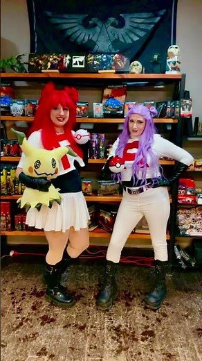 An awesome team rocket cosplay!