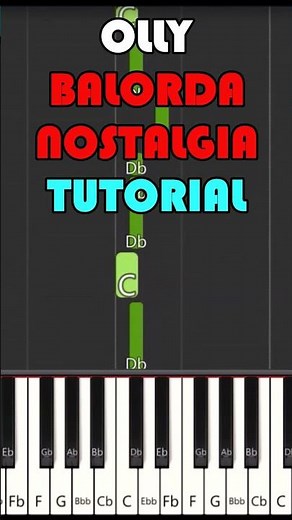 BALORDA NOSTALGIA - OLLY - tutorial ritornello (mano destra) #pianoroll #sanremo2025