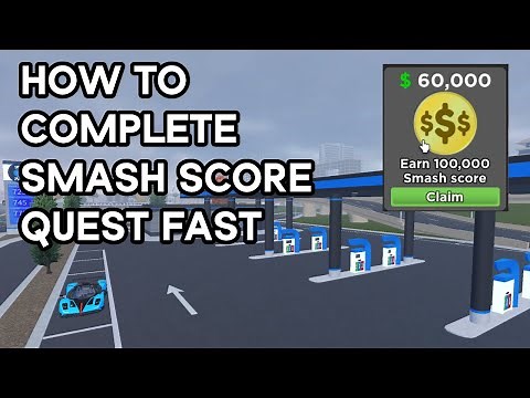 Roblox Drive World | How to Complete Smash Score Quest Fast (120 Score per Fuel Pump)