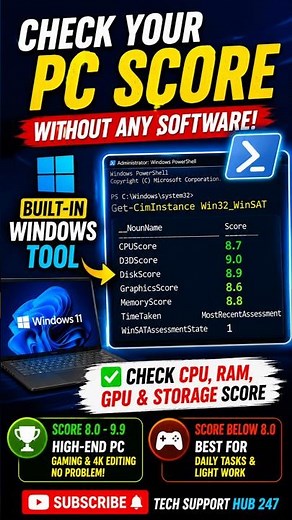 Check Your PC Performance Without Any Software! 🔥 Windows Hidden Tool