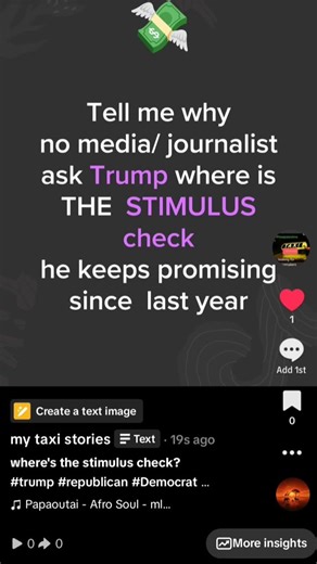 Journalist/ CNN FOX News please ask where is the stimulus check #Trump promised since last year