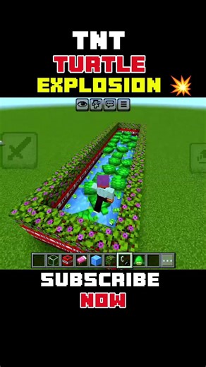 TNT 💥 Turtle explosion 🖤 #minecraftshorts #viralshort