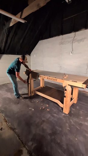 First test run with my @benchcrafted leg vise #woodworking #workbench #rouboworkbench | Built Knot Bought