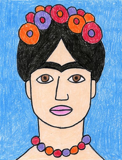 How to Draw Frida Kahlo: Easy Step by Step Art Project for Kids