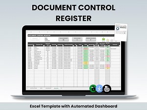 Document Control Register (excel Template) | Dashboard | ISO Tracking Sheet - Etsy UK