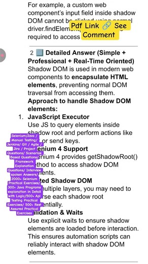 Shadow Dom elements in Selenium #selenium #softwaretesting #automationtesting