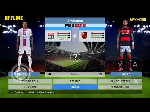 PES 2016 MOBILE MOD 2026 OFFLINE ANDROID GRAFICOS PS4 / NOVO MENU TRANSFERENCIAS & KITS 25-26