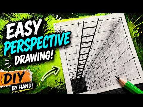 Easy Perspective Drawing Tutorial 🔥 DIY 3D Hole Art (Step by Step)